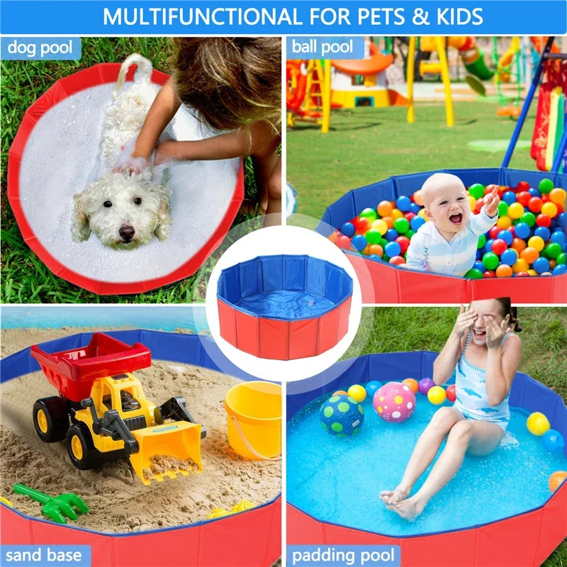 60/80Cm PVC Foldable Dog Pool Pet Bathtub Wash Pool Outdoor Indoor Swimming Tub Summer Cooling Bathing Pool Pet Dog Supplies