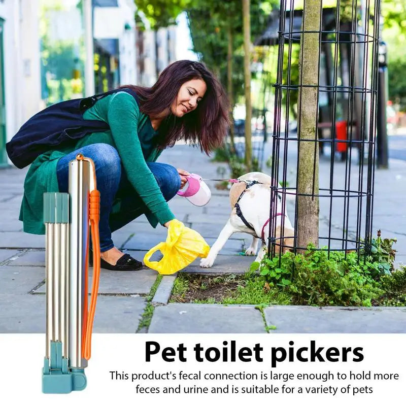 Dog Poop Catcher Pooper Scooper for Dogs Telescopic Pooper Scooper Foldable Dog Pee Catcher Urine Stick Keeps Hand Scooper Clean