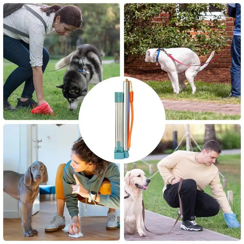 Dog Poop Catcher Pooper Scooper for Dogs Telescopic Pooper Scooper Foldable Dog Pee Catcher Urine Stick Keeps Hand Scooper Clean